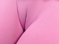 Teen Cynthia showing camel toe through sexy pink nylons