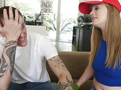 Dolly Leigh suck Richies huge poko cock deep throat