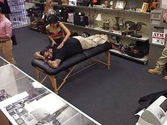 Tight asian girl pawns pussy and pounded at the pawnshop