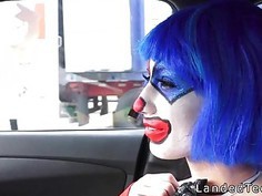 Petite teen clown fucking outdoor pov